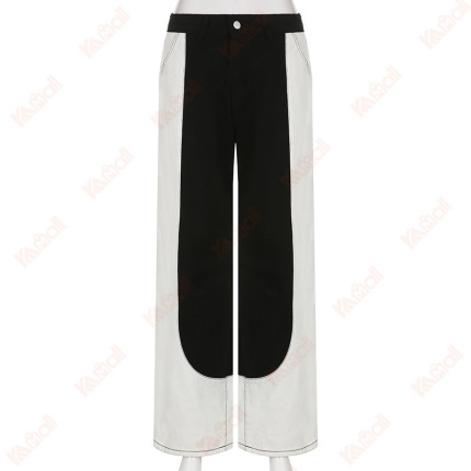 black white jeans pants